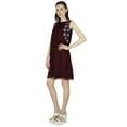 thumbnail image 3 of Bimba Women Short Dress With Pom Pom Tassels Ethnic Emroidery, 3 of 9