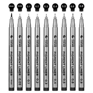 6pcs Fineliner Ink Pens, Black Micro Fine Point Drawing Pens