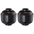 thumbnail image 1 of 2Pcs Miso Soup Bowl with Lid Japanese Rice Bowl Traditional Miso Soup Bowl Cutlery Tableware, 1 of 4