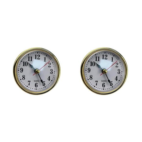 Wosthever Clásico y atemporal - Inserto de cabeza de reloj con número romano para encanto retro Simple de moda oro arabe 2Conjunto