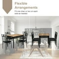thumbnail image 3 of YYAo Kitchen Table Set, Dining Room Table Set,5 Pcs Dining Set Wood Metal Table and 4 Chairs with Cushions-Black, 3 of 8