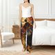 thumbnail image 4 of Balery Colorful Bull Western Man Pantalones de pijama para mujer, pijamas ultraligeros, pantalones de estar por casa-Small, 4 of 6