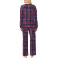 thumbnail image 3 of Nautica Womens Pajamas - Cozy Silky Fleece - 2 Piece Long Sleeve Winter Sleepwear Set for Women (Celebrate Plaid/Medium), 3 of 5