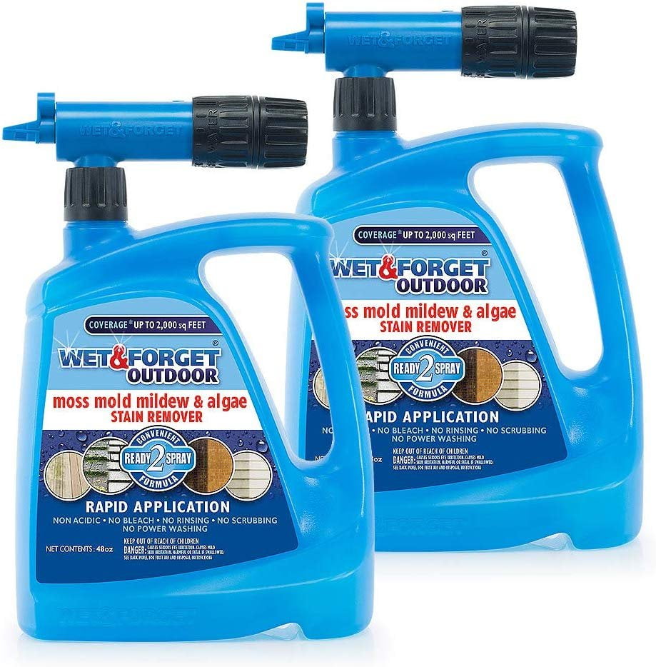 Wet & Moss, Mold, Mildew and Algae Stain Remover Hose End, 48 oz 2 Pack