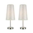 thumbnail image 2 of Aspen Creative 40084-8, 1-Light Table Lamp in Satin Nickel, 14 1/4" High, 2 Pack, 2 of 5