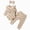 Khaki, variant on zuwimk Baby Girl Newborn Outfit Ruffle Ribbed Romper Floral Pants Set(9-12 Months,Khaki)