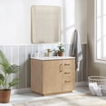 thumbnail image 3 of Vinnova San 36" Single Sink Wood Bath Vanity with Grain Stone in Ash/White, 3 of 15