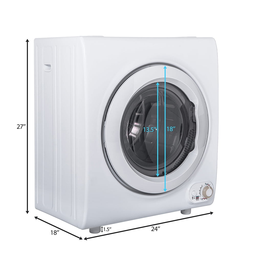 Private Jungle 2.65 Cu.Ft Compact Laundry Dryer, 9 LBS Capacity Clothes Dryer with 1400W Drying Power, Easy Control Compact Tumble Dryer