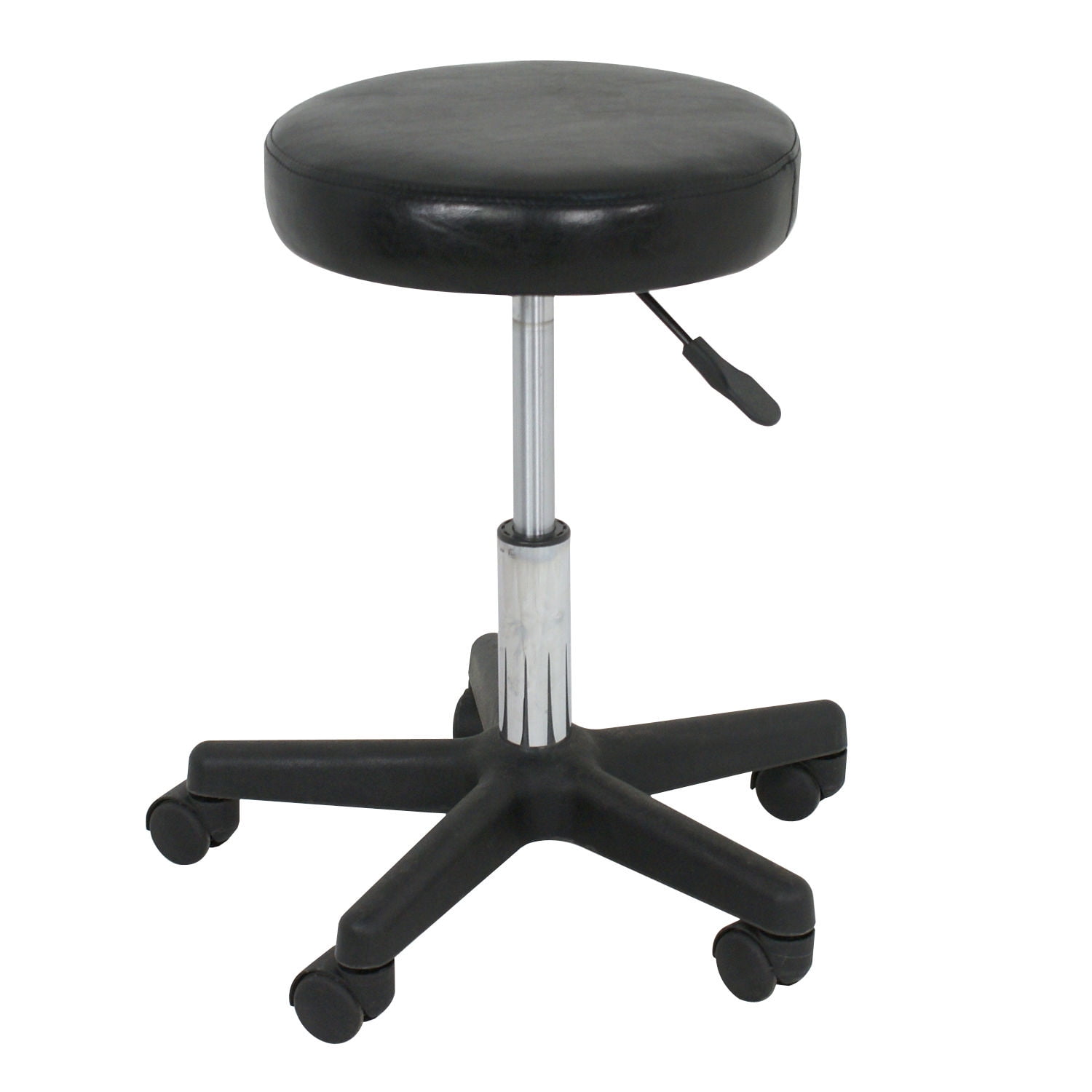 ZENY Adjustable Hydraulic PU Leather Rolling Swivel Salon Stool Chair, 250 lb. Capacity, Black