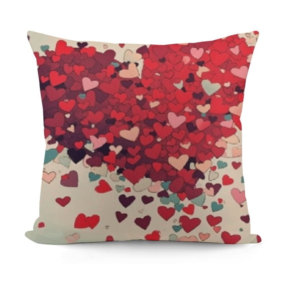 YINGXI Valentine's Day Red Throw Pillow Cover, Decorative Gift for Sofa 12x12in