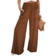 thumbnail image 2 of Pantalones de Yoga de Pierna para Mujer, Informales, Holgados y Cómodos, de Cintura Alta, con Bolsillos. Marrón XL, 2 of 8