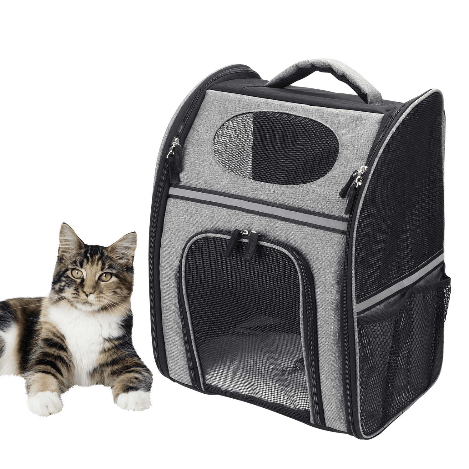 Pefilos 16" Pet Carriers for Cats and Dogs Traveler Bubble Backpack with Safety Features and Cushion Back Support, Black Pefilos 16" Pet Carriers for Cats and Dogs Traveler Bubble Backpack with Safety Features and Cushion Back Support, Black