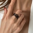 thumbnail image 4 of WASHWEPE 2Ud Anillo Abierto Estilo Vintage Con De Rama En Color Surtido Para Mujer, 4 of 8