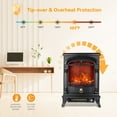 thumbnail image 4 of BEYOND HEAT Electric Fireplace Heater, 750W/1500W Fireplace Stove Heater with Realistic LED Flames and Logs, Overheating Protection, for Home Office Use, 4 of 7