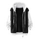 thumbnail image 3 of Gibobby Abrigo de Lana de Peluche para Mujer, chamarra de forro polar para mujer, para otoño e invierno, cálida, con cierre, talla grande, chamarra de peluche para mujer(Negro,XG), 3 of 5