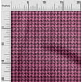 thumbnail image 2 of oneOone Cotton Cambric Fuschia Pink Fabric Houndstooth Quilting Supplies Print Sewing Fabric By The Yard 56 Inch Wide, 2 of 4