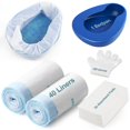 thumbnail image 1 of El juego de orinales Varlty incluye 30 almohadillas superabsorbentes, 40 forros desechables y 100 guantes, 1 of 7