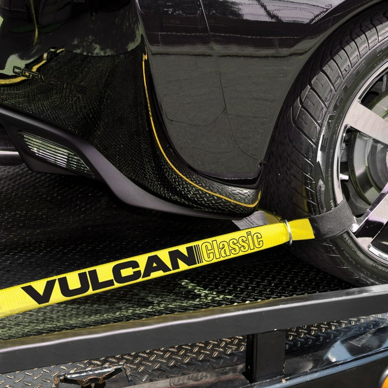 VULCAN Car Rim Tie Down Set, Flush Mount Pan Fittings, 2 inch x