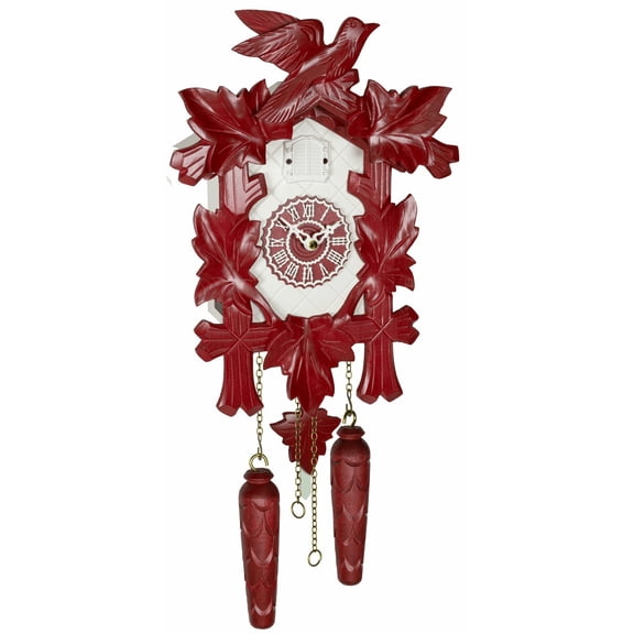 Quartz Cuckoo Clock 5-leaves, bird