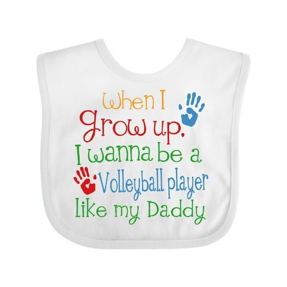 Inktastic Volleyball Player Like Daddy Boys or Girls Baby Bib
