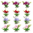 thumbnail image 1 of 12 piezas delicadas flores falsas falsas decoraciones de flores resistentes al desgaste Desktop plato de sushi decores suministro de alimentos, 1 of 4