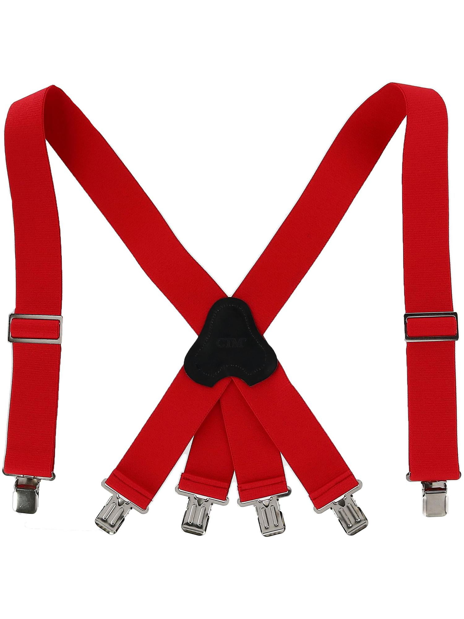 Men’s Elastic Clip-End 2 Inch Fireman Suspenders, Size: one size