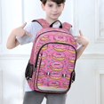 thumbnail image 6 of FORMRS School Backpack 17" Student Travel Bag with Laptop Compartment, Pink Doughnuts, 6 of 7