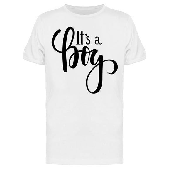 Inscription It's A Boy Tee Men's -Image by Shutterstock