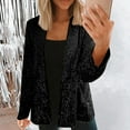 thumbnail image 5 of Clearance! Women's Cardigan Jacket Lightweight Crew Neck Cardigan Women Sequins Jacket Casual Long Sleeve Glitter Party Shiny Lapel Rave Outerwear Jacket with Pocket Fashion Sweater Jackets, 5 of 8