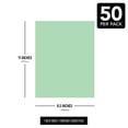 thumbnail image 5 of 8.5 x 11" Green Pastel Color Cardstock Paper - Great for Arts and Crafts, Wedding Invitations, Cards and Stationery Printing | Medium to Heavy Card Stock 90lb Index (163gsm) | 50 Sheets per Pack, 5 of 5