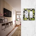 thumbnail image 5 of Yayeee Rocker Switch Wall Plate 1-Gang 4.6"x2.9" Home Decorative Outlet Cover, Green Flower Pattern, 5 of 6