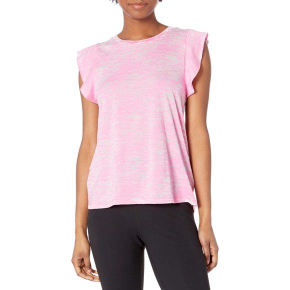 Betsey Johnson Women's Ruffle Muscle Swing Tank, Bubblegum, Small