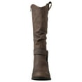 thumbnail image 4 of GLOBALWIN Women's Brown Knee High Cowboy Cowgirl Boots 5.5M, 4 of 7