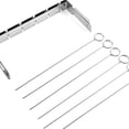thumbnail image 2 of EeaseMX Parrilla portátil de acero inoxidable para exteriores, parrilla doméstica, herramientas para barbacoa, accesorios para picnic y camping (plateada), 2 of 7