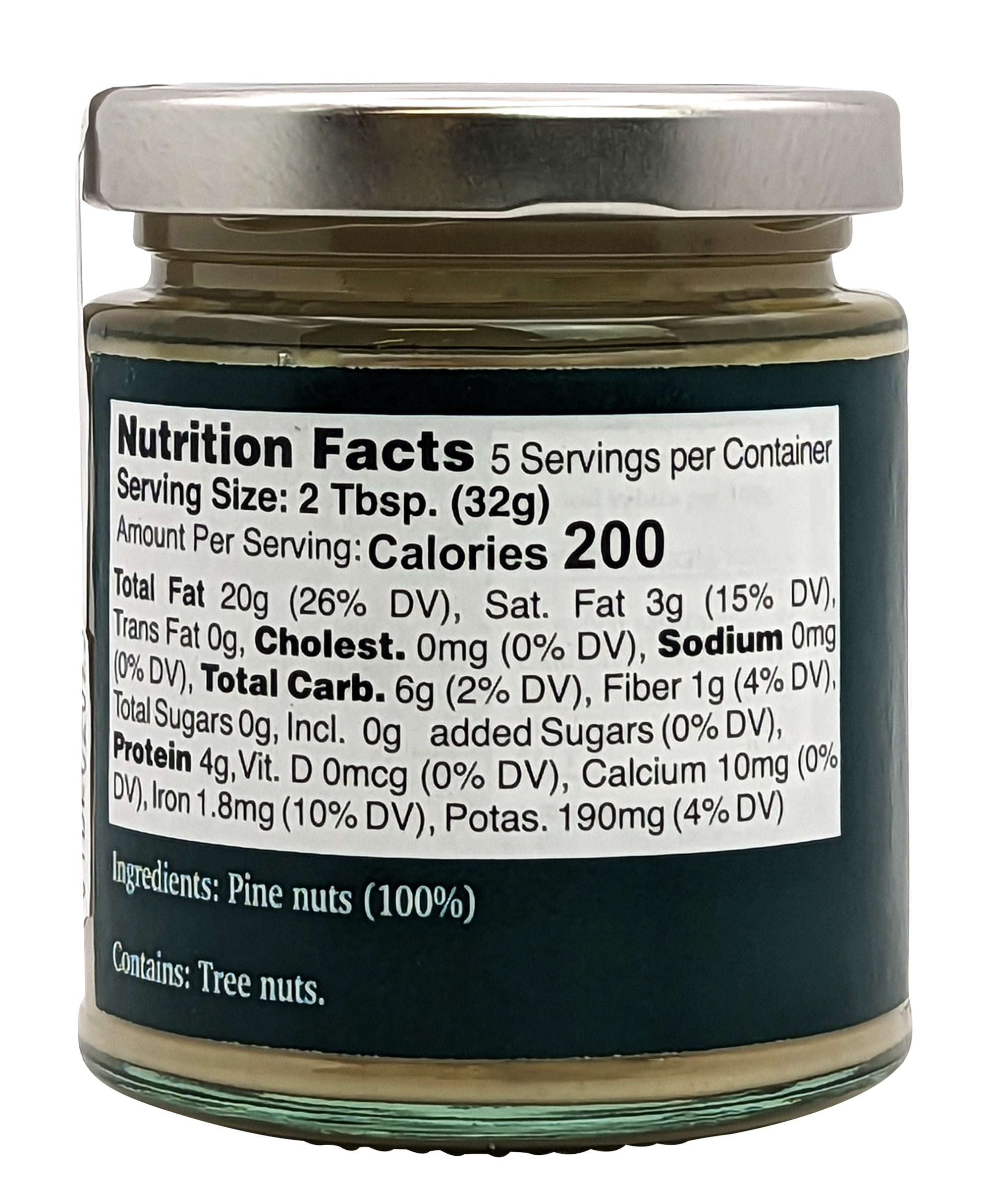 Nutural World - Smooth Pine Nut Butter 6 0z (170g) - Great Taste Award Winner - Pure 100% Single Ingredient - Vegan, Kosher, Sugar-Free