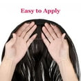 thumbnail image 4 of Halo Hair Extensions Curly Wavy Invisible Wire Extension Adjustable Fish Line Clip in Hairpiece 18 Inch for Women Heat-resistant Synthetic Fiber, 4 of 7