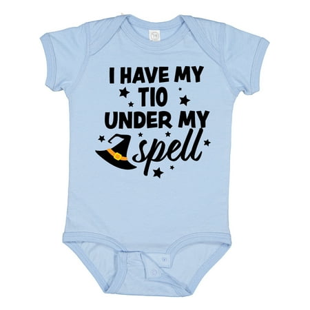 

Inktastic I Have My Tio Under My Spell with Cute Witch Hat Gift Baby Boy or Baby Girl Bodysuit