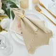 thumbnail image 1 of Servilletas de Tela de Algodón y Lino Hechas a Mano con Flecos Juego de 12 17"x17" Beige Boho Servilletas de Mesa para Cena a Granel para Boda Fiesta Nupcial Baby Shower Decoración, 1 of 4
