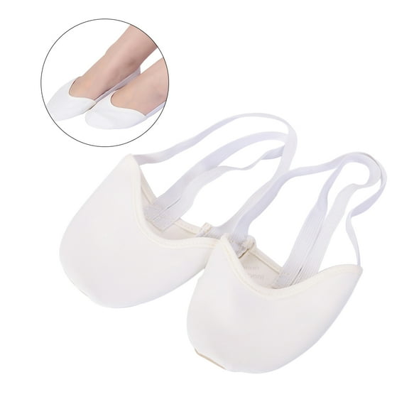 BESTYASH 1Pc Breathable White Cotton Non Slid Socks for Dancing Yoga Ballet with Ankle Tie Grip and Comfort