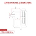 thumbnail image 4 of AA-Rack P-AC(4)-09 Set of 4 Aluminum C-clamps For Non-Drilling Truck Rack & Camper Shell Installation - Silver, 4 of 4