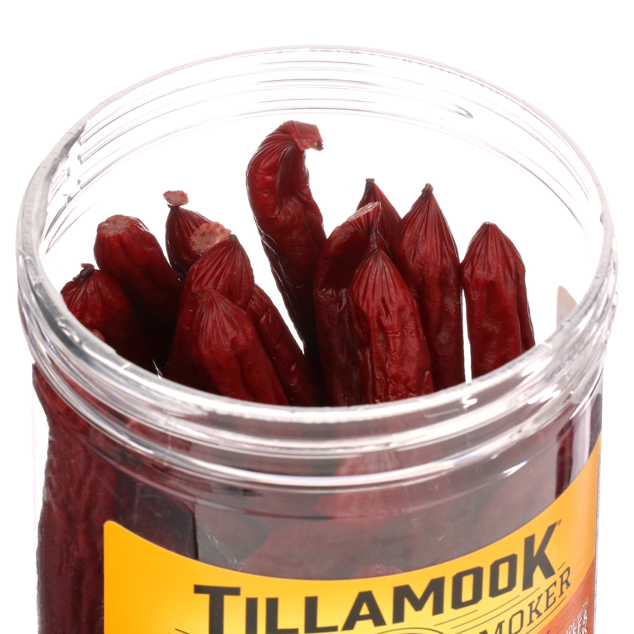 (3 pack) Tillamook Country Smoker Real Hardwood Smoked Teriyaki Sausages Resealable Short Jar, 11.2 oz