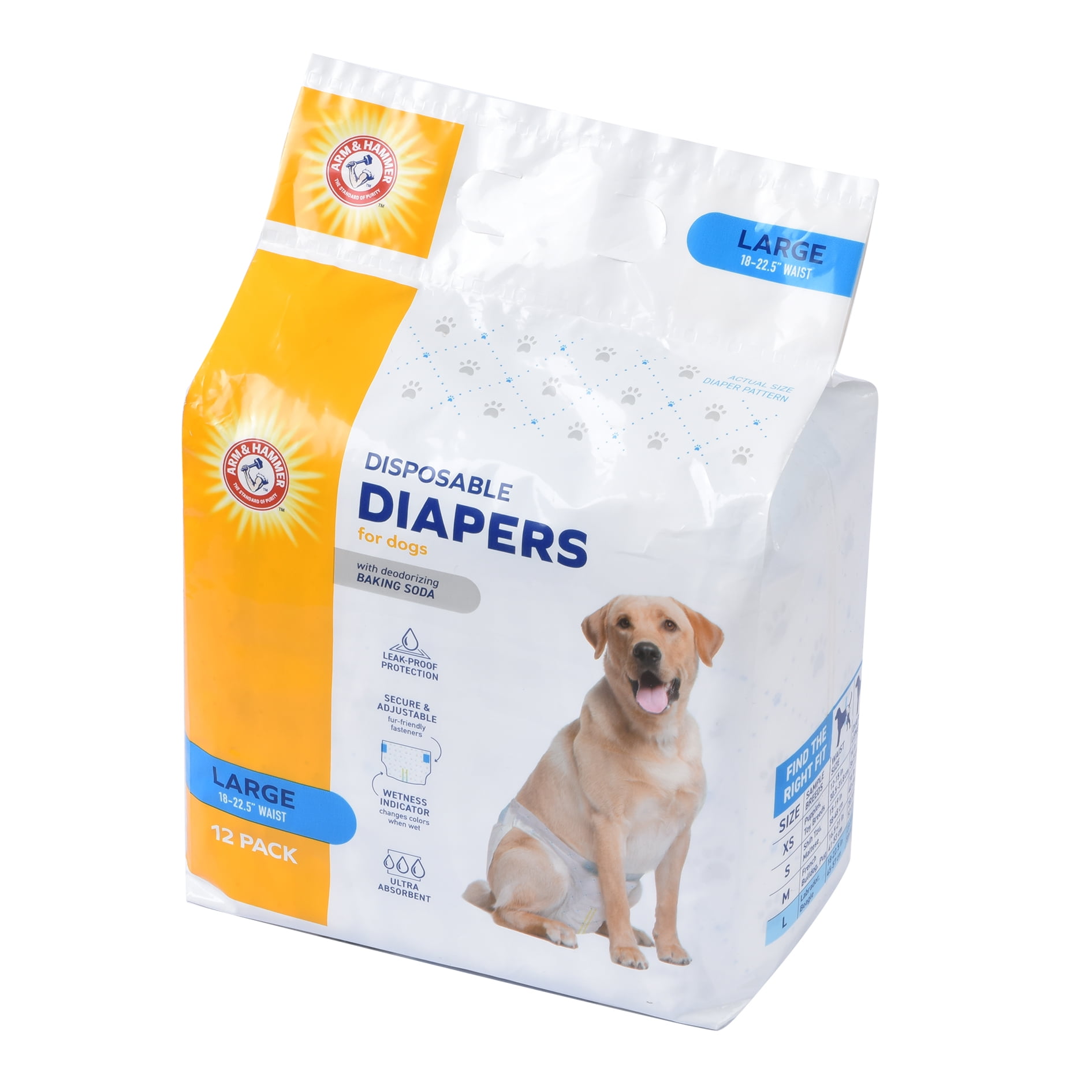 Arm Hammer Male Dog Diapers Large 18