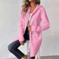thumbnail image 7 of Women's Long Full Zip Hoodie Oversized Lightweight Tunic Sweatshirt Jacket with Zip Pockets Fashion Coat, 7 of 7