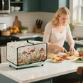thumbnail image 4 of SEANATIVE Air Fryer Toaster Oven Cover Fabric Convection Oven Cover with Pockets, Washable Small Appliance Dust Protection for Kitchen Home, S, 14.5 x 18.5 x 9 Inches, Mushroom Floral, 4 of 7