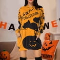 thumbnail image 5 of Halloween Sweatshirts--Women Long Sleeve Hooded Pockets Pullover Hoodie Dress Tunic Sweatshirt Autumn Long Hooded Tops, 5 of 5