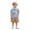 d-823Blue401, variant on MEZZALL Back To School Boys Outfit Full Print Pattern Short Sleeve Tee And Matching Shorts For Kids Soft Clothes Sets
