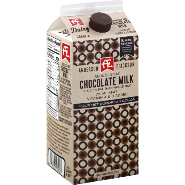 Anderson Erickson 2 Reduced Fat Chocolate Milk Half Gallon Walmart Com Walmart Com