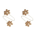 thumbnail image 3 of Aaihamo 5Pcs Bendable Curtain Tiebacks, 2 Pack Floral Twists Curtain Tiebacks, Decorative Curtain Holdbacks for Drapes Sheers Home Window, 3 of 9