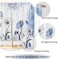 thumbnail image 4 of Rustic Blue Daisy Floral Kitchen Curtains Farmhouse Flower Small Short Cafe Window Curtains Butterfly Country Rod Pocket Bathroom Window Drapes Treatment Tier Curtains 2 Panels (27.5x39 Inch), 4 of 6