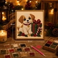 thumbnail image 3 of ARVELLIA DIY Christmas Pearl Painting Kit with Frame, Cute Puppy with Gift Box Holiday Portrait Beaded Art Craft Set for Adults and Beginners, Handmade Wall Decor Gift (7.8x7.8in), 3 of 5